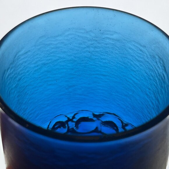 Rare Set Of 3 Tiffin Franciscan Madeira Dark Cobalt Blue juice /Wine Goblet - Picture 2 of 6